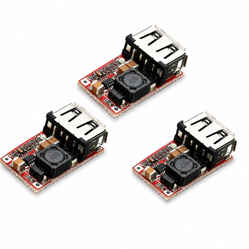 ( Pack of 3 ) DC to DC 6-18V to 5V USB Output Step Down Power Charger Buck Converter